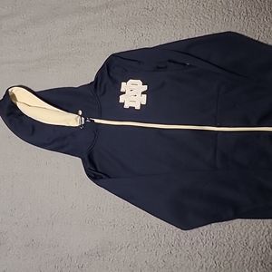 Mens Notre Dame Navy Full Zip Hoodie
